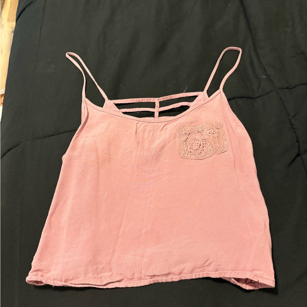 La Hearts Dusty Pink Lace Pocket Cami